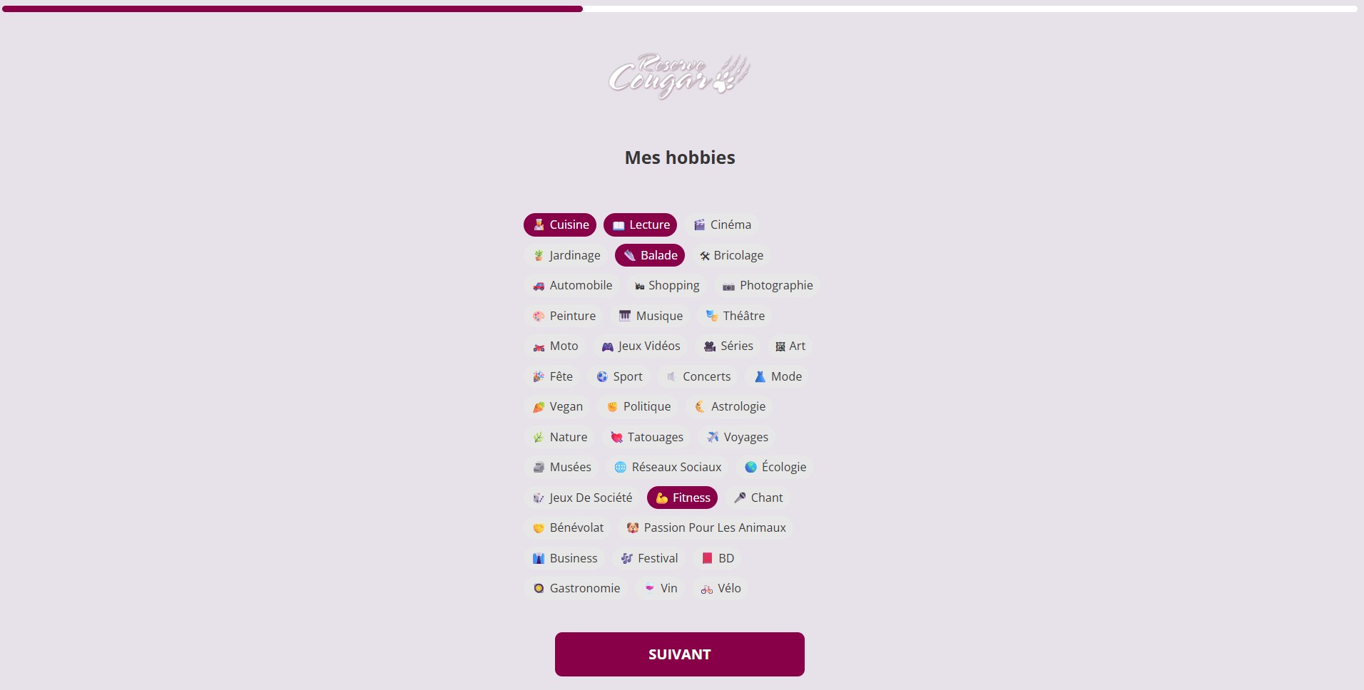 Inscription Réserve Cougar - Étape 3 Hobbies