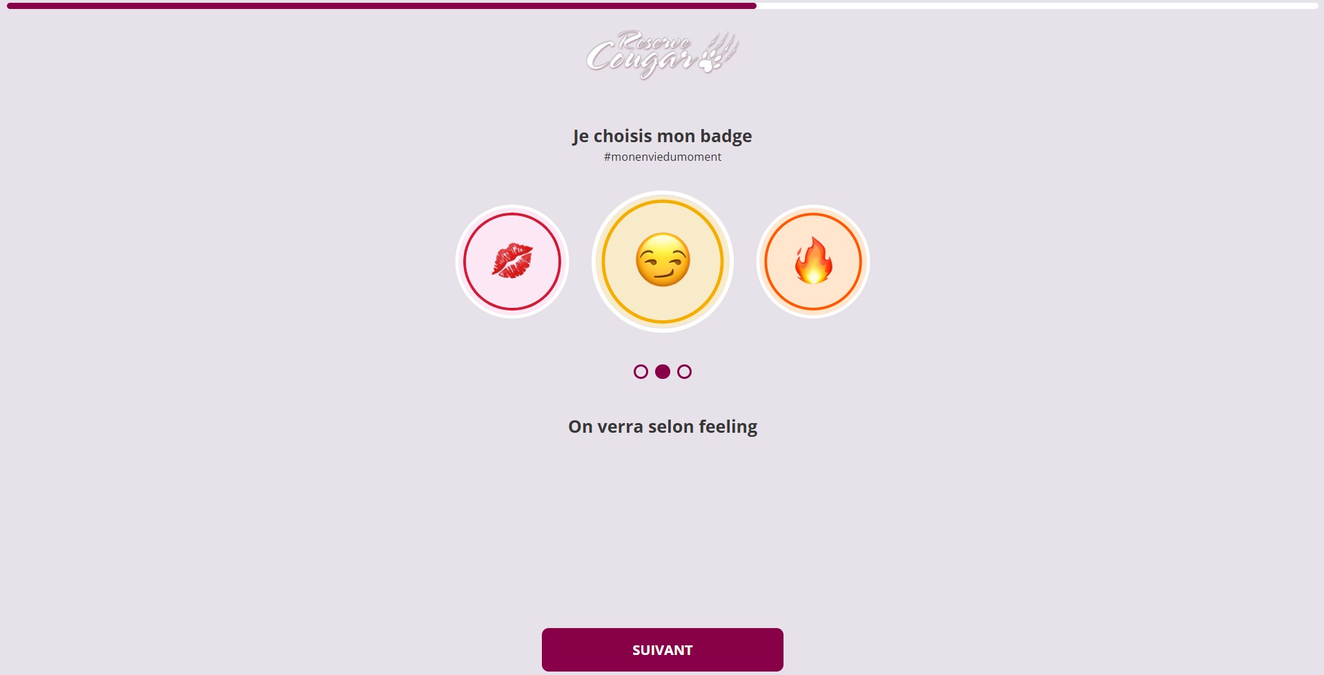 Inscription Réserve Cougar - Étape 4 Badge