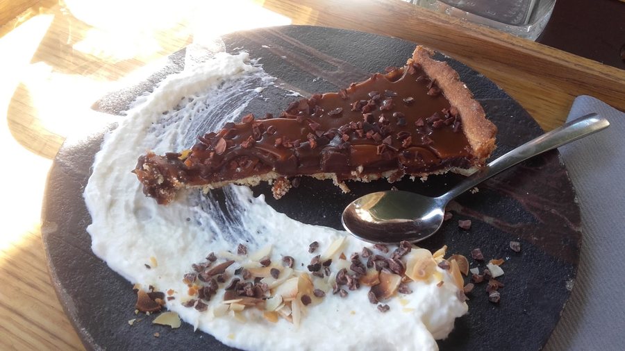 Dessert servi au restaurant Symbiose à Bordeaux avant le passage au bar